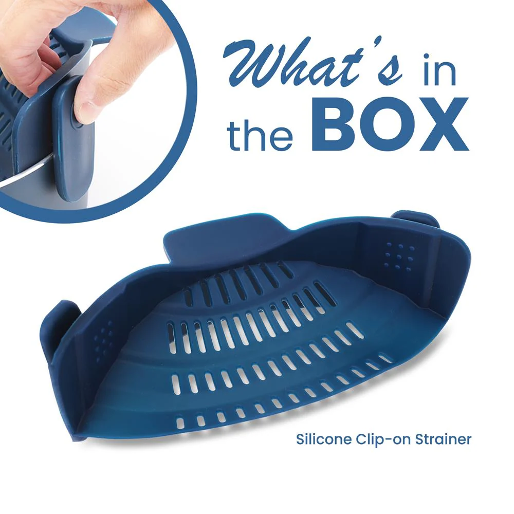 Silicone Clip-On Strainer - Hands-Free Heat Resistant Drainer, Works With Models: Nccw14Sblu & Nccw20Sblu - Image 7
