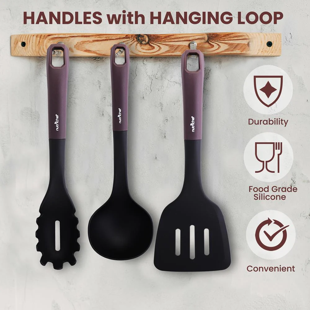 Kitchen Cooking Utensils Set - Includes Soup Ladle, Pasta Fork, And Spatula, Works With Models: Nccw14Sbr & Nccw20Sbr - Image 3