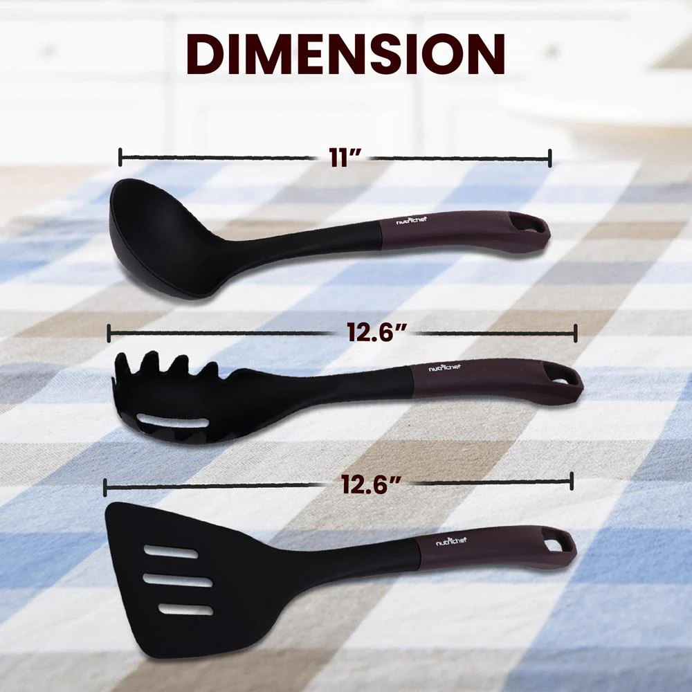 Kitchen Cooking Utensils Set - Includes Soup Ladle, Pasta Fork, And Spatula, Works With Models: Nccw14Sbr & Nccw20Sbr - Image 4