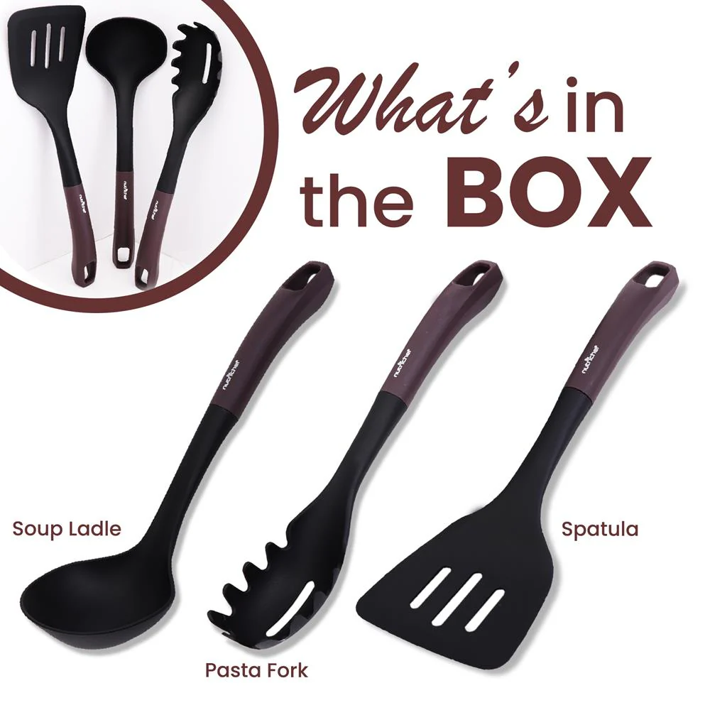 Kitchen Cooking Utensils Set - Includes Soup Ladle, Pasta Fork, And Spatula, Works With Models: Nccw14Sbr & Nccw20Sbr - Image 7