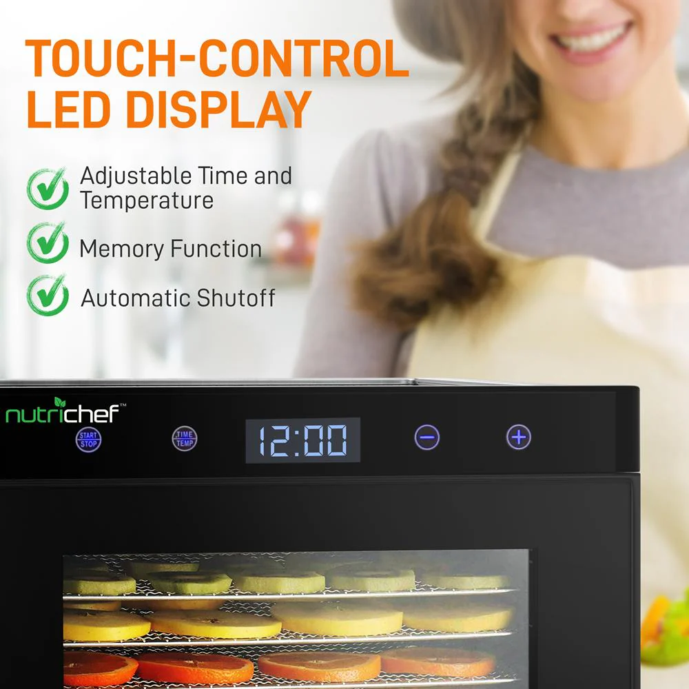 Premium Food Dehydrator Machine - 6 Stainless Steel Trays With Digital Timer And Temperature Control, 600 Watts - Image 5