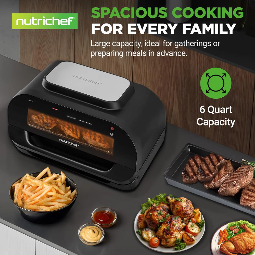 Smart Griller With Air Frying Combo - Includes Searing, Removable Grill Gate, Crisper Basket, Cooking Pot, And Smoke Control System - Image 6