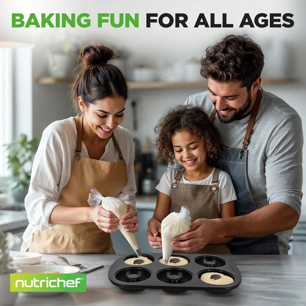 Nonstick Donut Pans 2-Pack, Easy Clean Carbon Steel, Oven Safe 450¬8F - Image 5