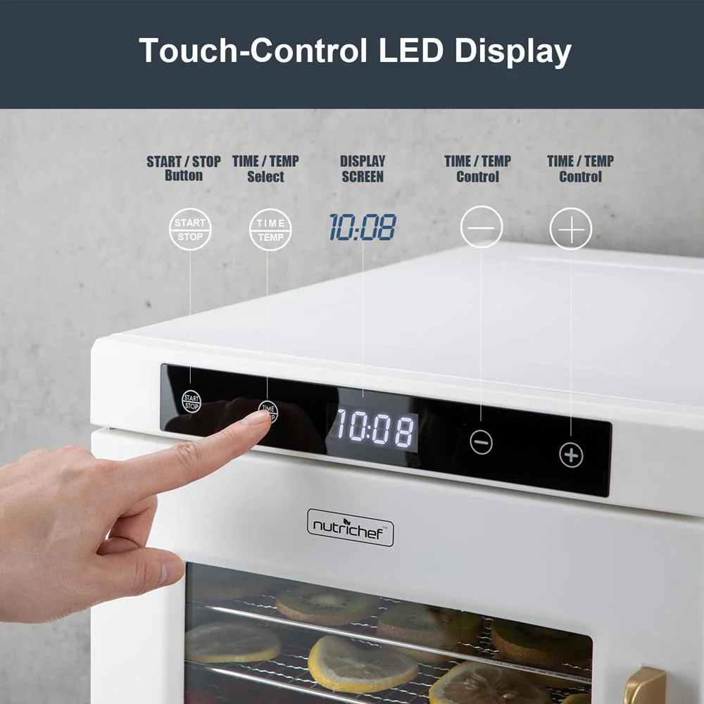 10 Shelf Stainless Steel Trays With Digital Timer And Temperature Control, 900Watts - Image 5