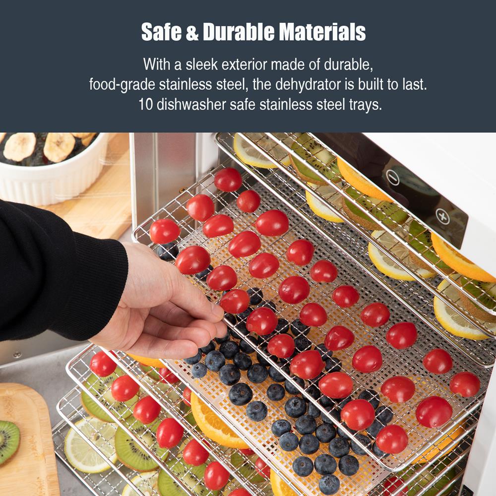 10 Shelf Stainless Steel Trays With Digital Timer And Temperature Control, 900Watts - Image 6
