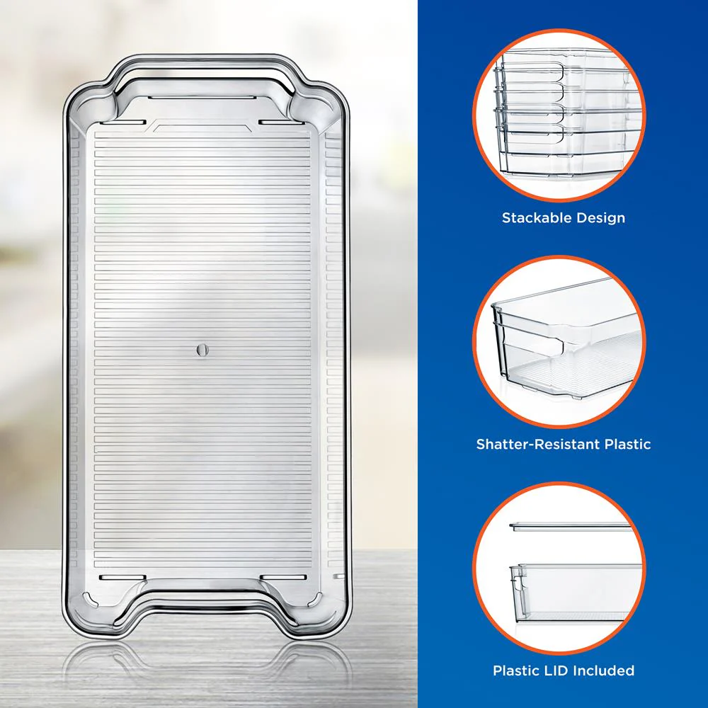 6-Piece Clear Fridge Organizer Set, BPA-Free, Shatter-Resistant Plastic - Image 9