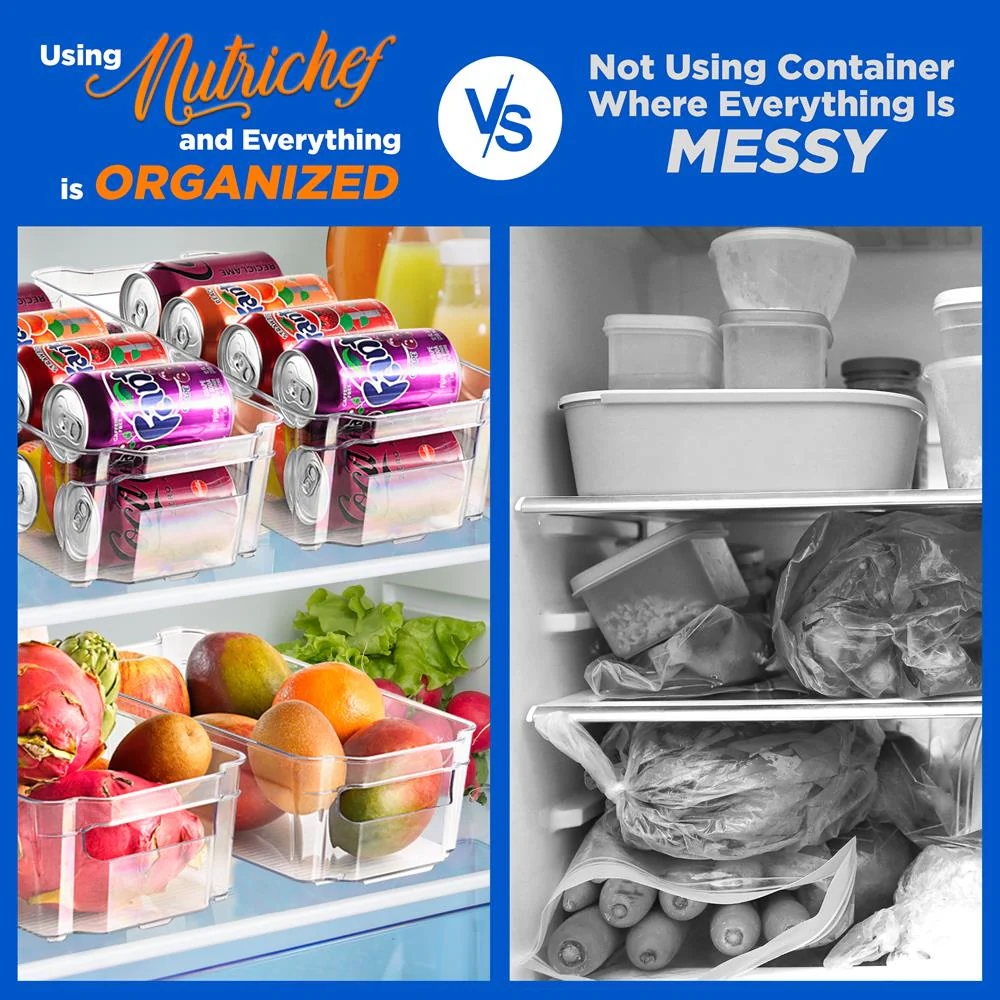 8-Piece Clear Fridge Organizer Set, BPA-Free, Shatter-Resistant Plastic - Image 4