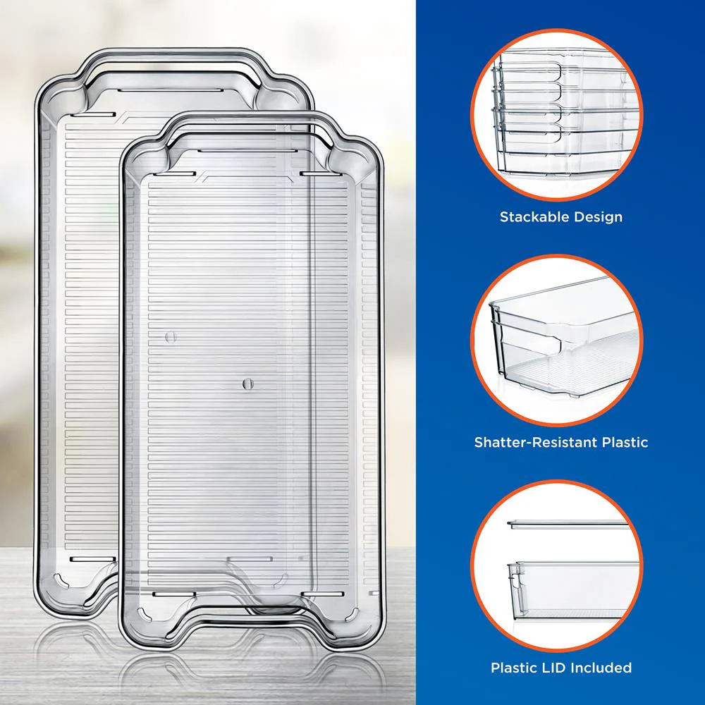 8-Piece Clear Fridge Organizer Set, BPA-Free, Shatter-Resistant Plastic - Image 9