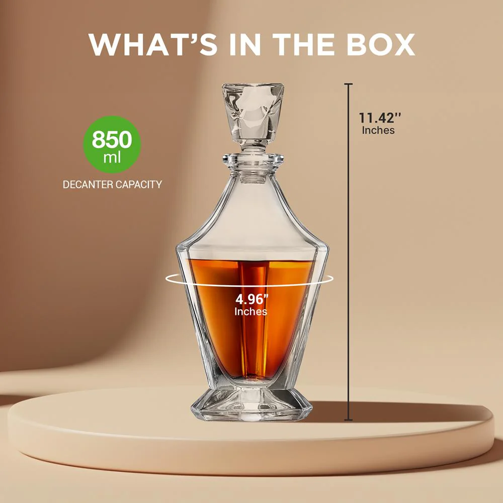 Whiskey Decanter Enhances Taste Crystal Glass 850ml - Image 7