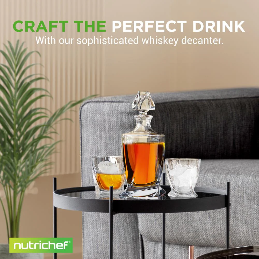 Home Bar Whiskey Decanter - Glass Liquor Decanter For Brandy, Wine, Whisky Or Vodka And More - Image 6