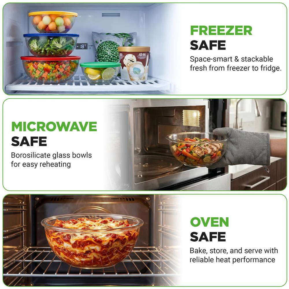 Superior Glass Mixing Bowls With Pe Lids - Image 4
