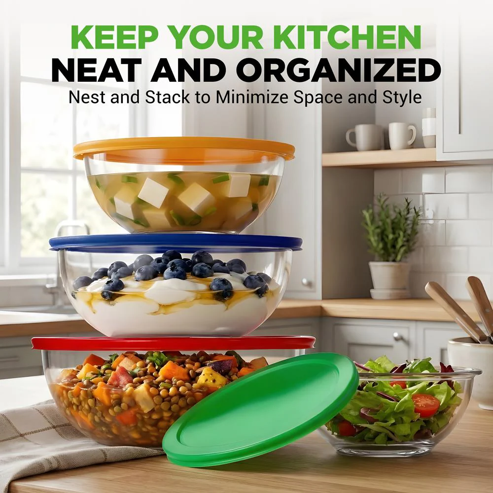 Superior Glass Mixing Bowls With Pe Lids - Image 5