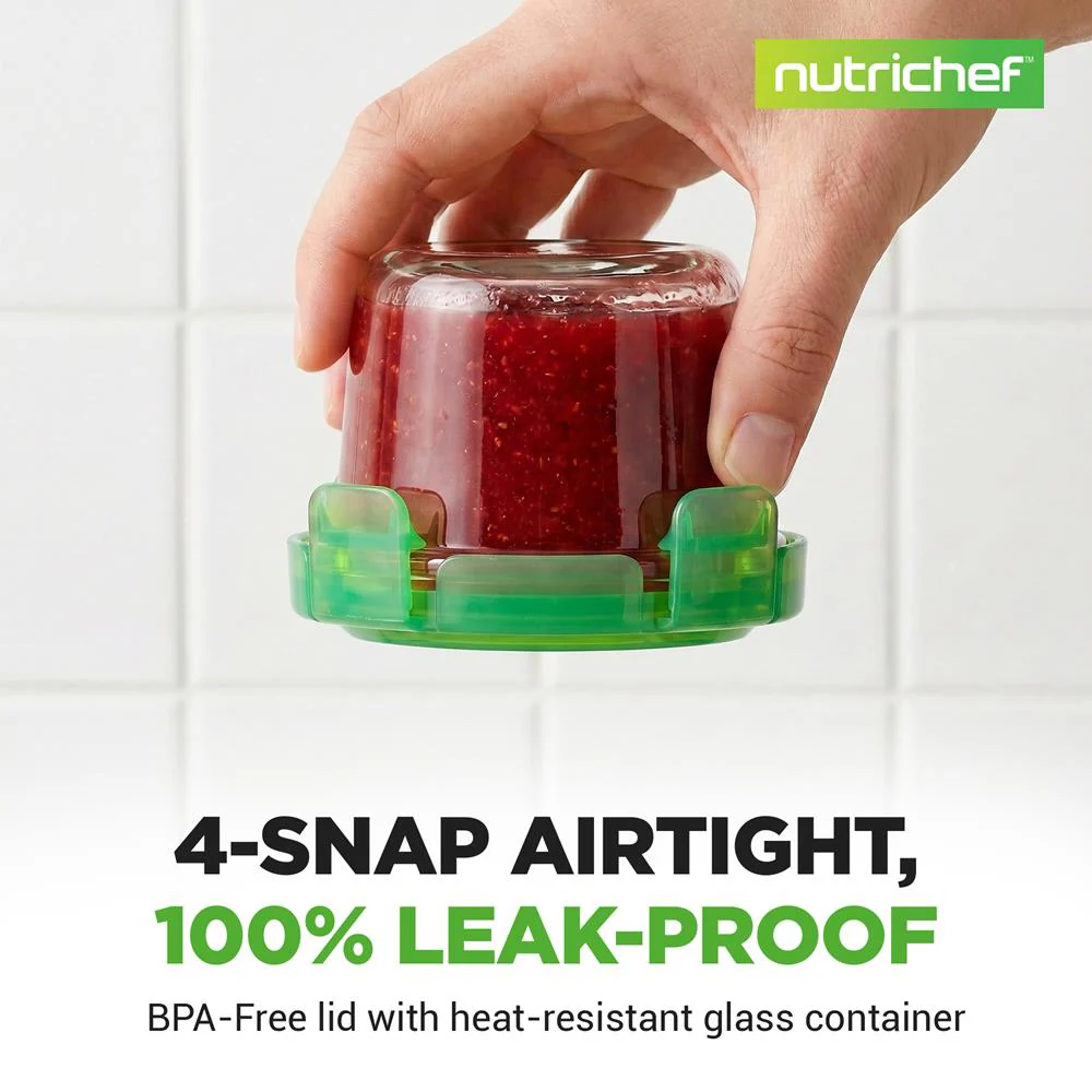 24-Piece Glass Food Storage Set, Airtight, Leak-Proof, Stackable, 4.48oz - Image 3