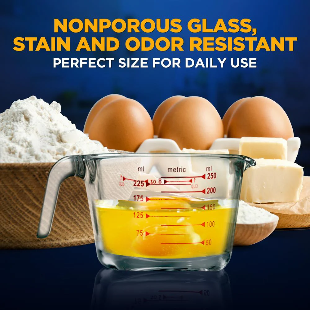 Glass Measuring Cup 1000ml Precise Pouring Borosilicate Heat-Resistant - Image 6