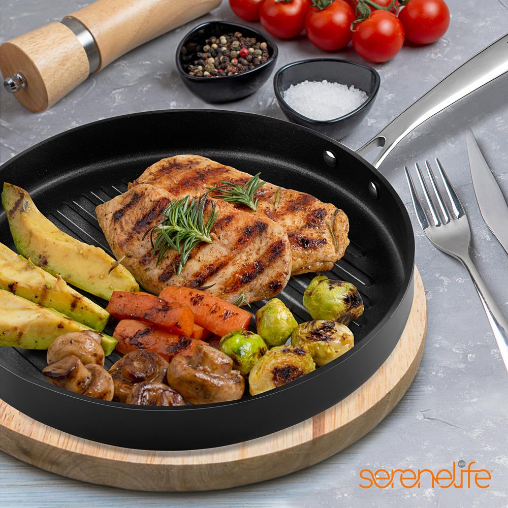 12’’ Hard-Anodized Nonstick Grill - Dishwasher Safe Nonstick Grill Pan - Image 7