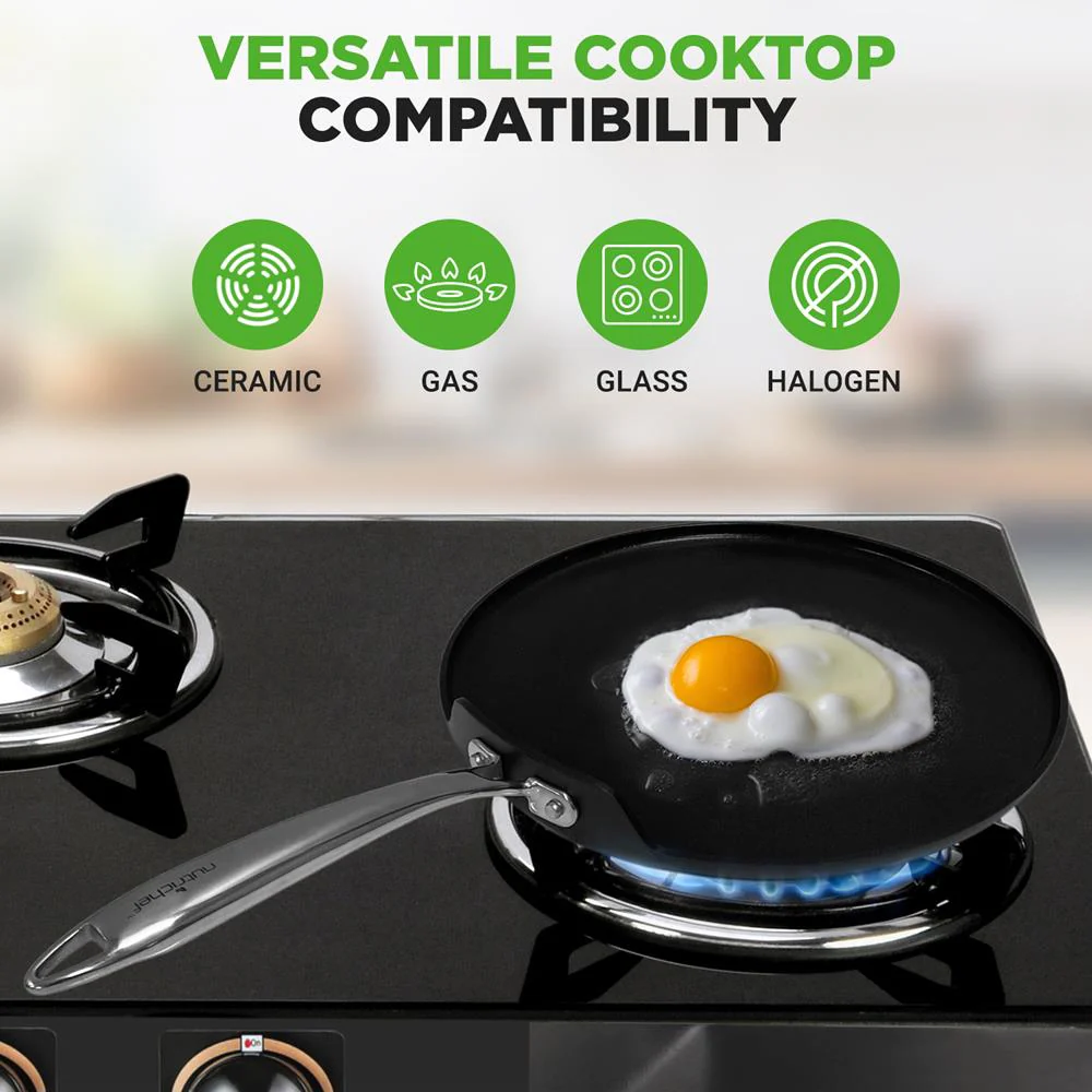 12" Nonstick Crepe Pan, Even Heating, Hard-Anodized, Dishwasher Safe - Image 5