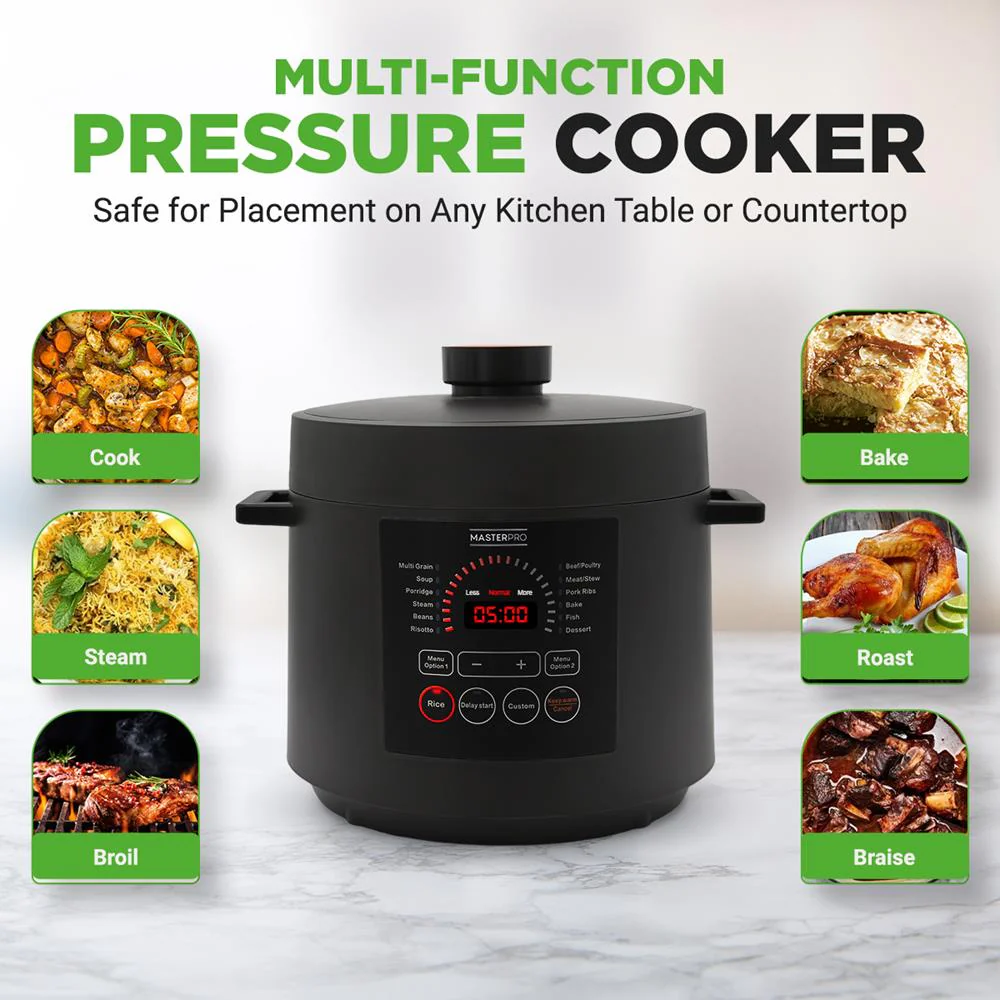 Electric Pressure Cooker 6QT Fast Cooking Stainless Steel - Image 2