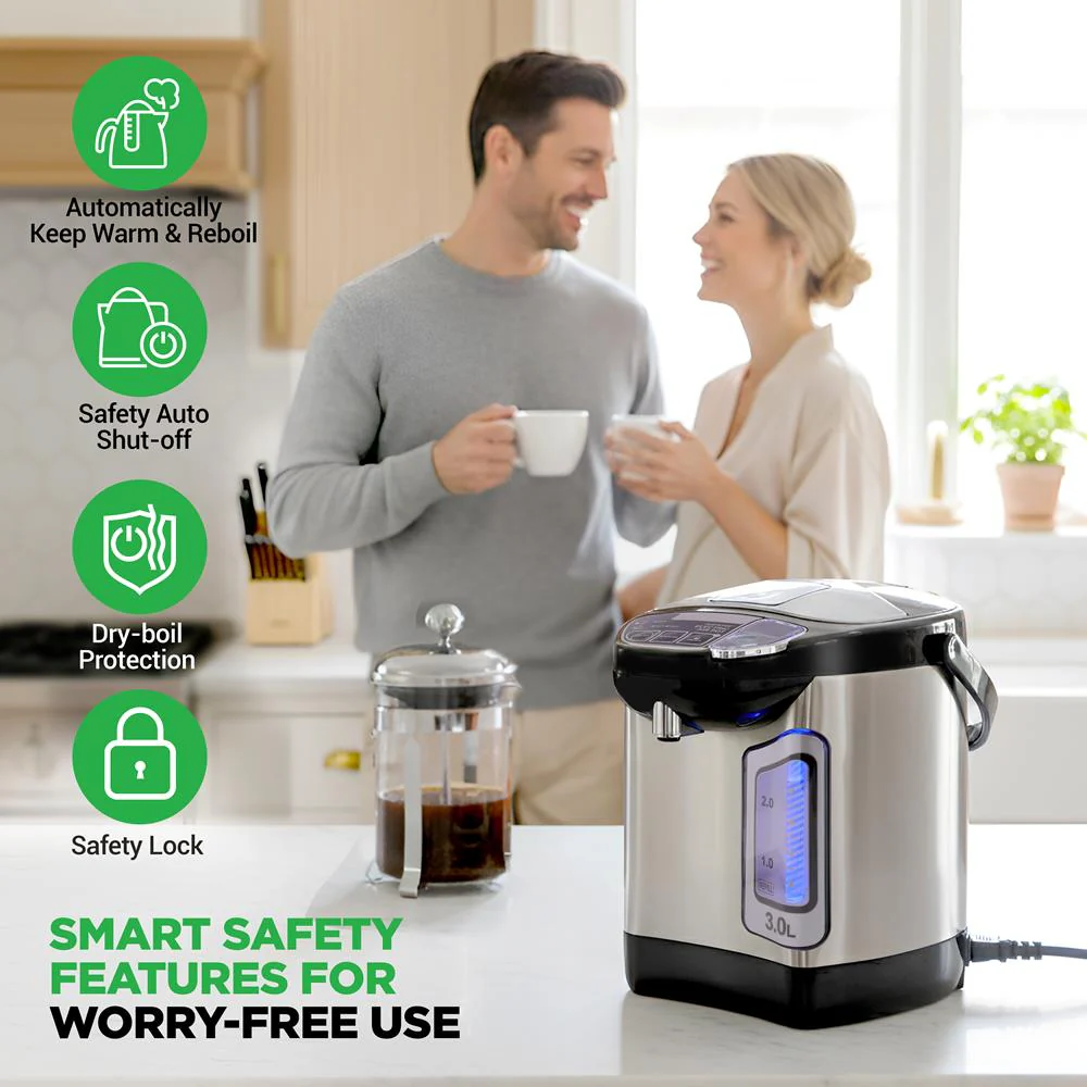 Electric Water Boiler 3L Instant Heat Stainless Steel - Image 5