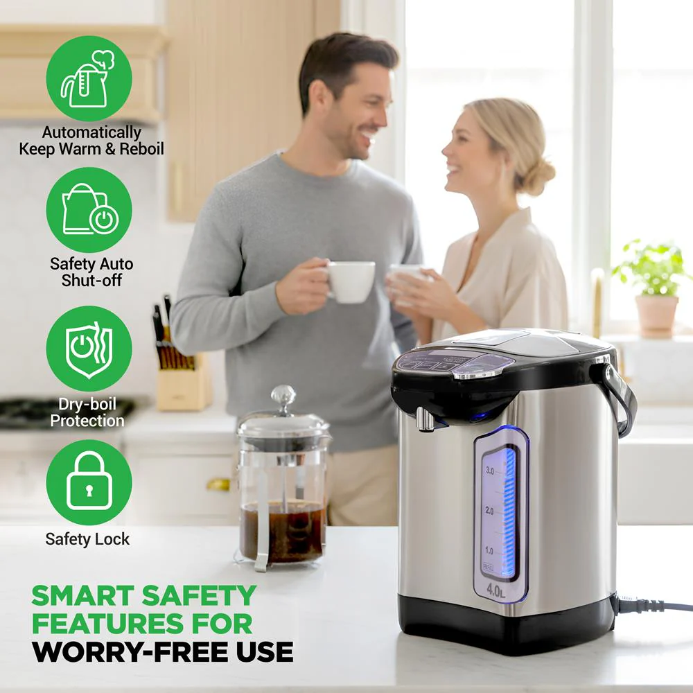Electric Water Boiler - Instant Heating, 4L Stainless Steel, Auto Shut Off - Image 5