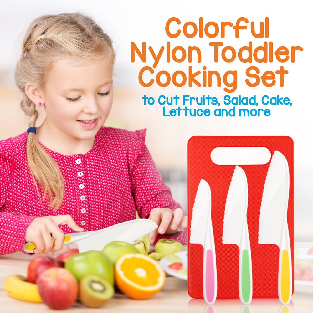 Kids Cooking & Baking Set - Safe Nylon Tools, Recipe Cards, Unisex Apron - Image 6