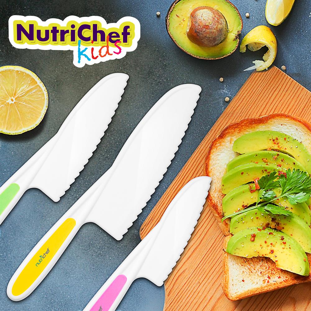 3-Piece Nylon Kitchen Baking Knife Set - Children'S Cooking Knives, Serrated Edges, Bpa-Free Kids' Knives - Image 6