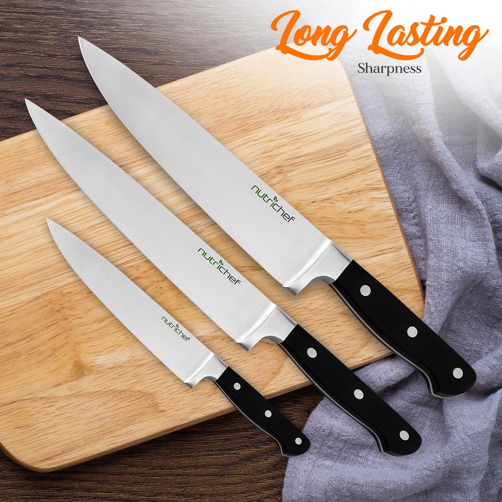 13-Piece Knife Set with Block, Precision German Steel, Built-In Sharpener - Image 4