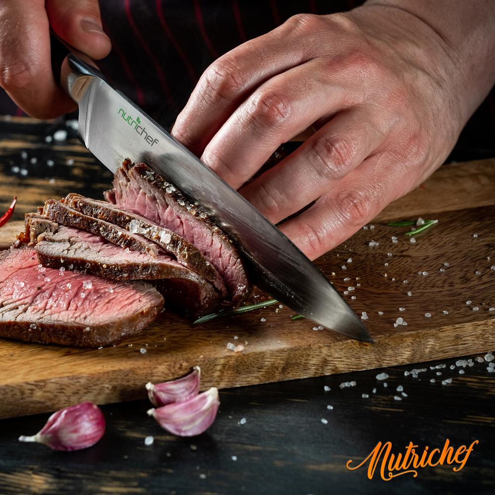 13-Piece Knife Set with Block, Precision German Steel, Built-In Sharpener - Image 6