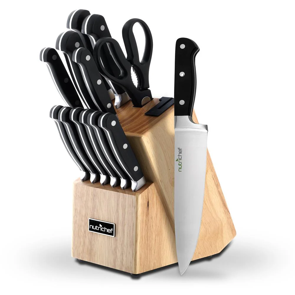 13-Piece Knife Set with Block, Precision German Steel, Built-In Sharpener - Image 8