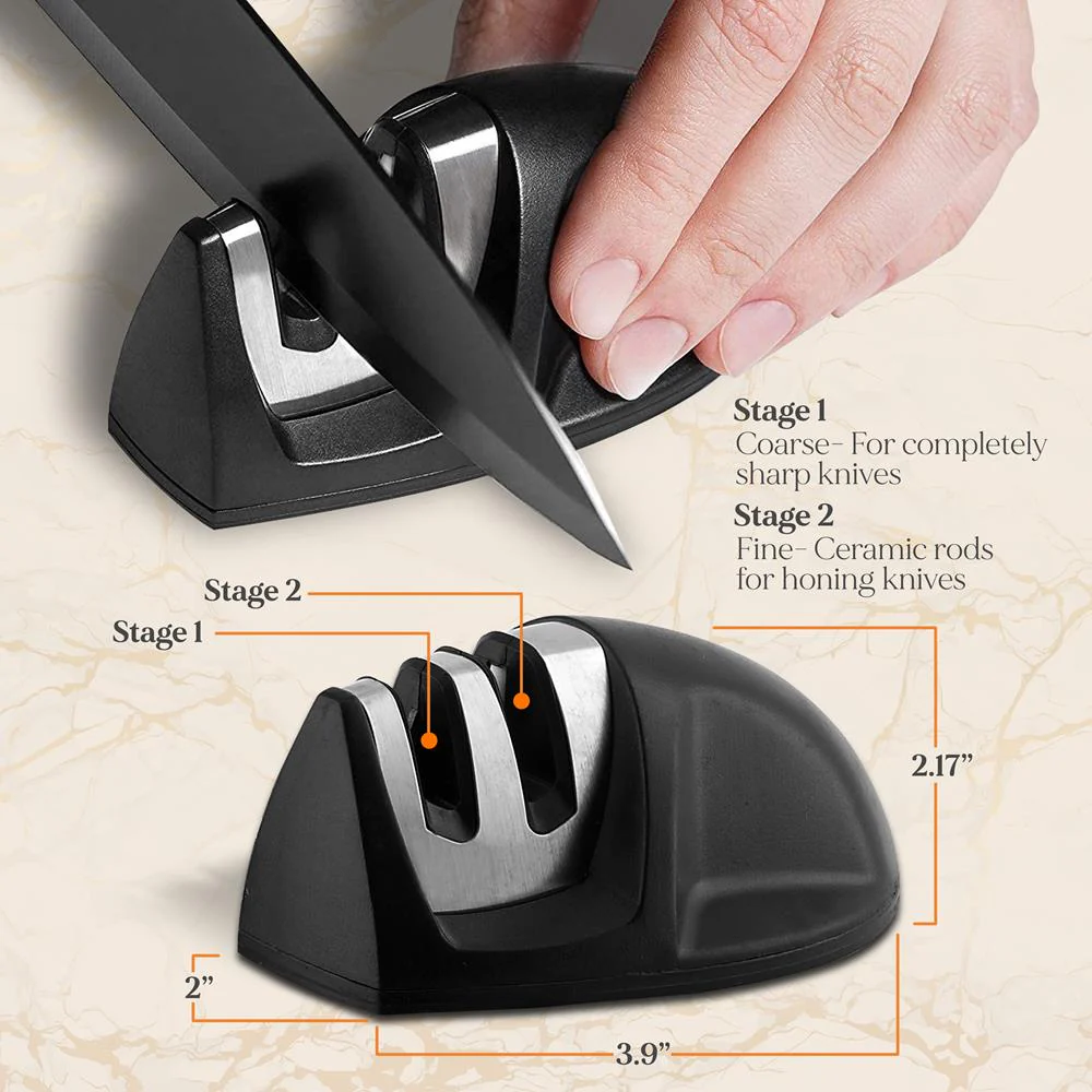 17-Piece Kitchen Knife Set - Precision Cutting - Stainless Steel - Acrylic Stand - Image 5