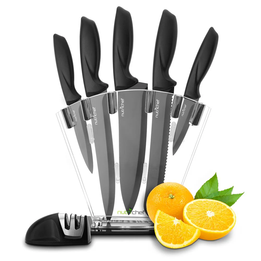 7-Piece Knife Set for Precision Cutting, Stainless Steel, Acrylic Stand - Image 8