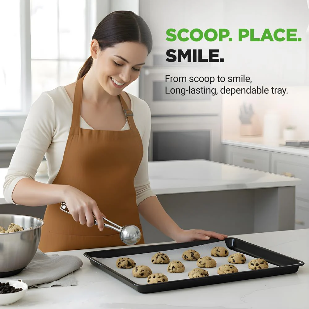 Nonstick XL Baking Pan 22"x16" Carbon Steel Dishwasher Safe - Image 4