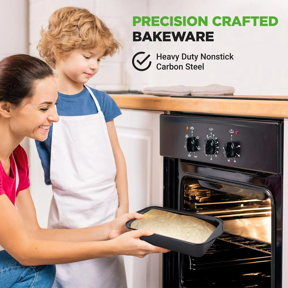 Loaf Pans Set of 4, Quick Heat, Non-Stick Carbon Steel, Oven Safe - Image 5