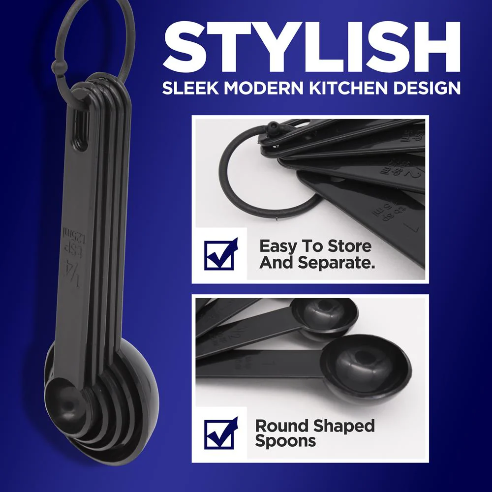 5-Piece Measuring Spoon Set - Precise Measurements - Polypropylene - Image 3