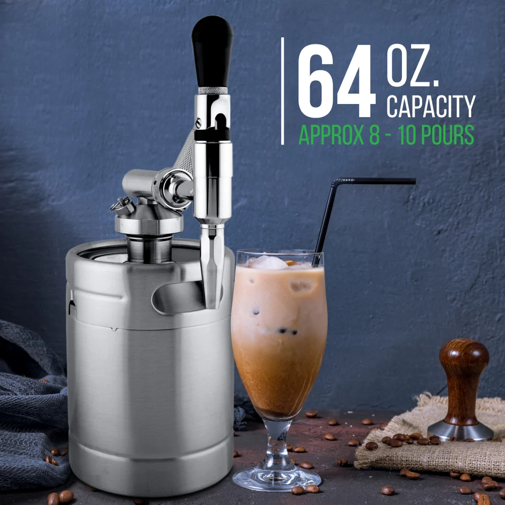 Nitro Cold Brew Coffee Maker - Keeps Coffee Cold - Stainless Steel - Image 3