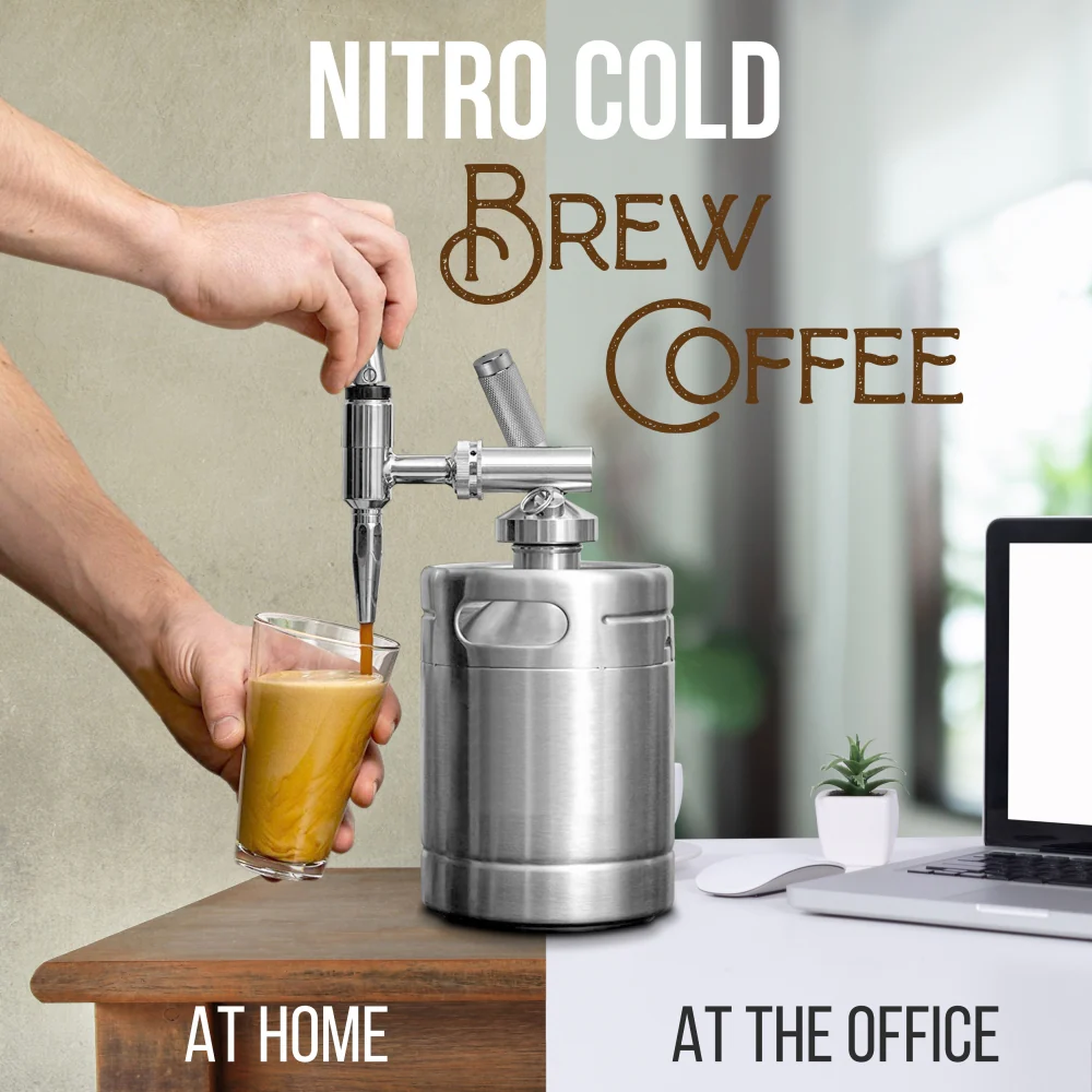 Nitro Cold Brew Coffee Maker - Keeps Coffee Cold - Stainless Steel - Image 4