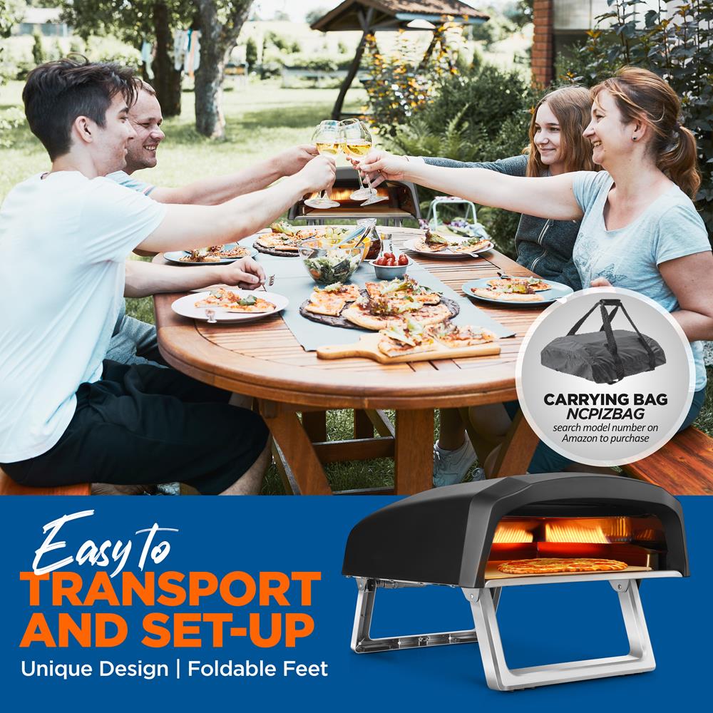 Portable Gas Pizza Oven - 12" Pizza in 60s, Stainless Steel, Easy Setup - Image 8