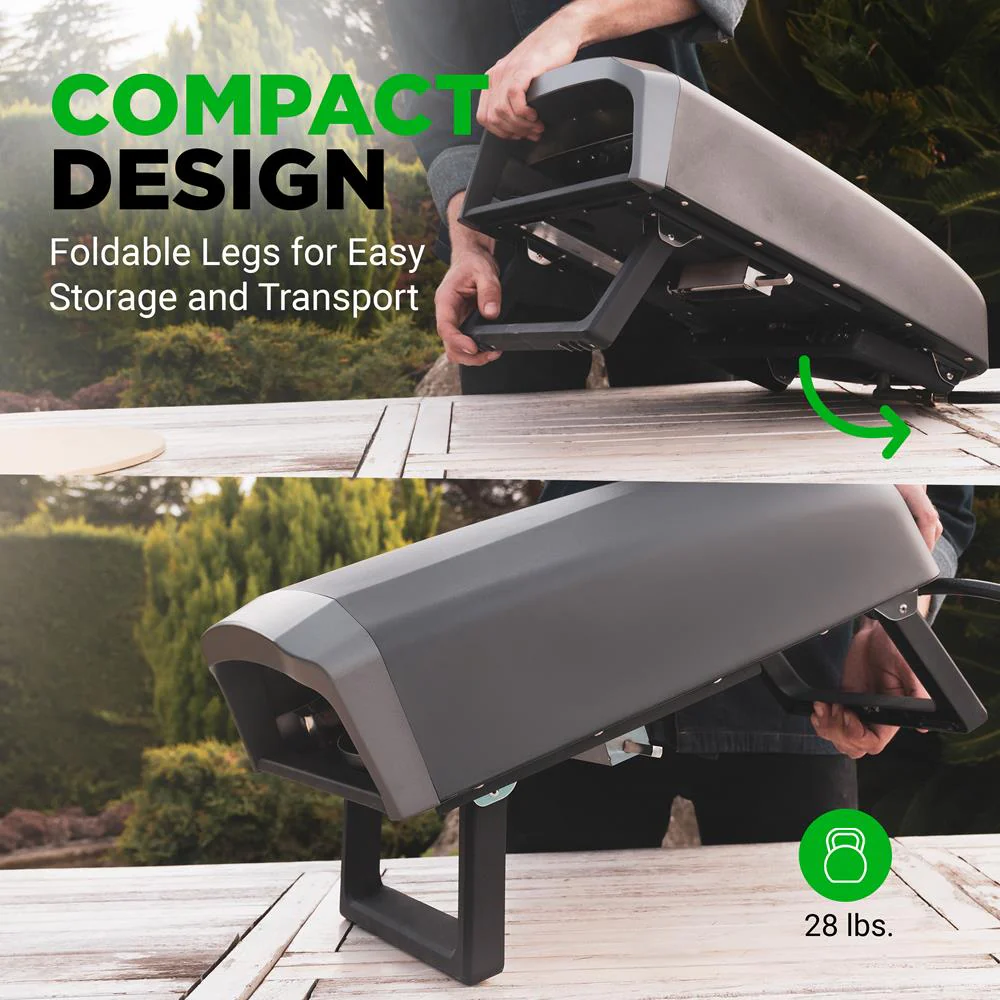 Outdoor Pizza Oven - 1-Min Cook - Rotating Stone - Carbon Steel - Image 4