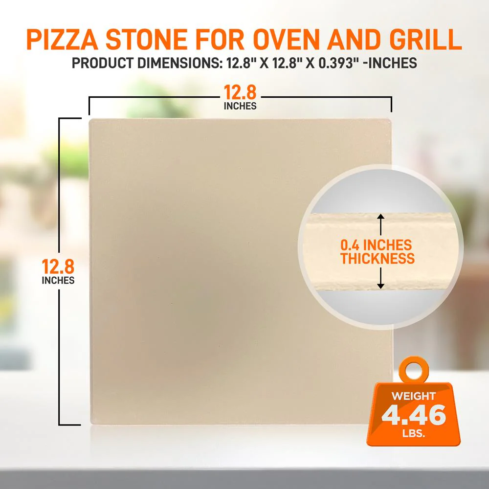 12.8" Pizza Stone for Even Heat, Thermal Shock Resistant, Silicone - Image 2