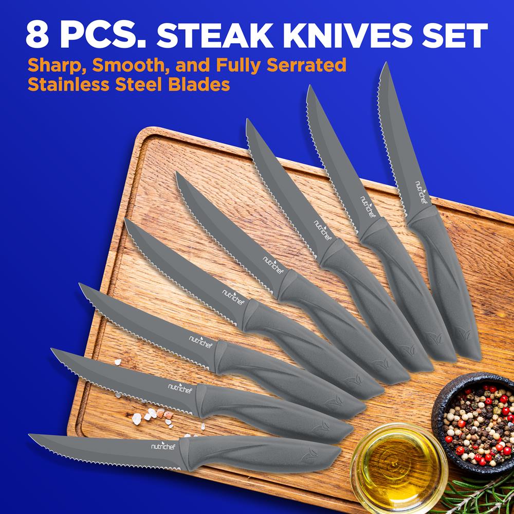 8-Piece Steak Knife Set - Long-Lasting Sharpness, Non-stick Stainless Steel - Image 6