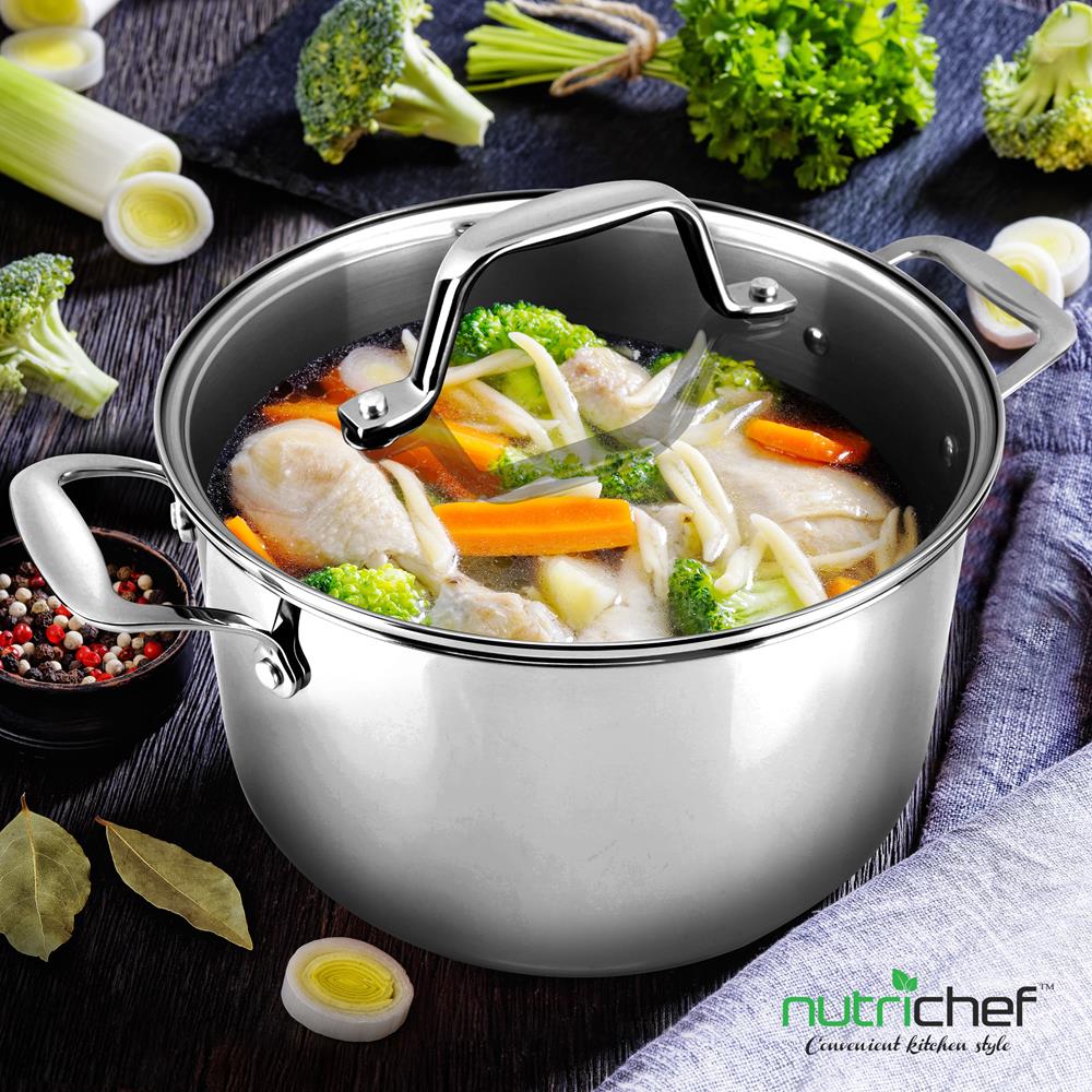 3-Quart Stainless Steel Pot, Even Heat, Glass Lid, Induction Safe - Image 7