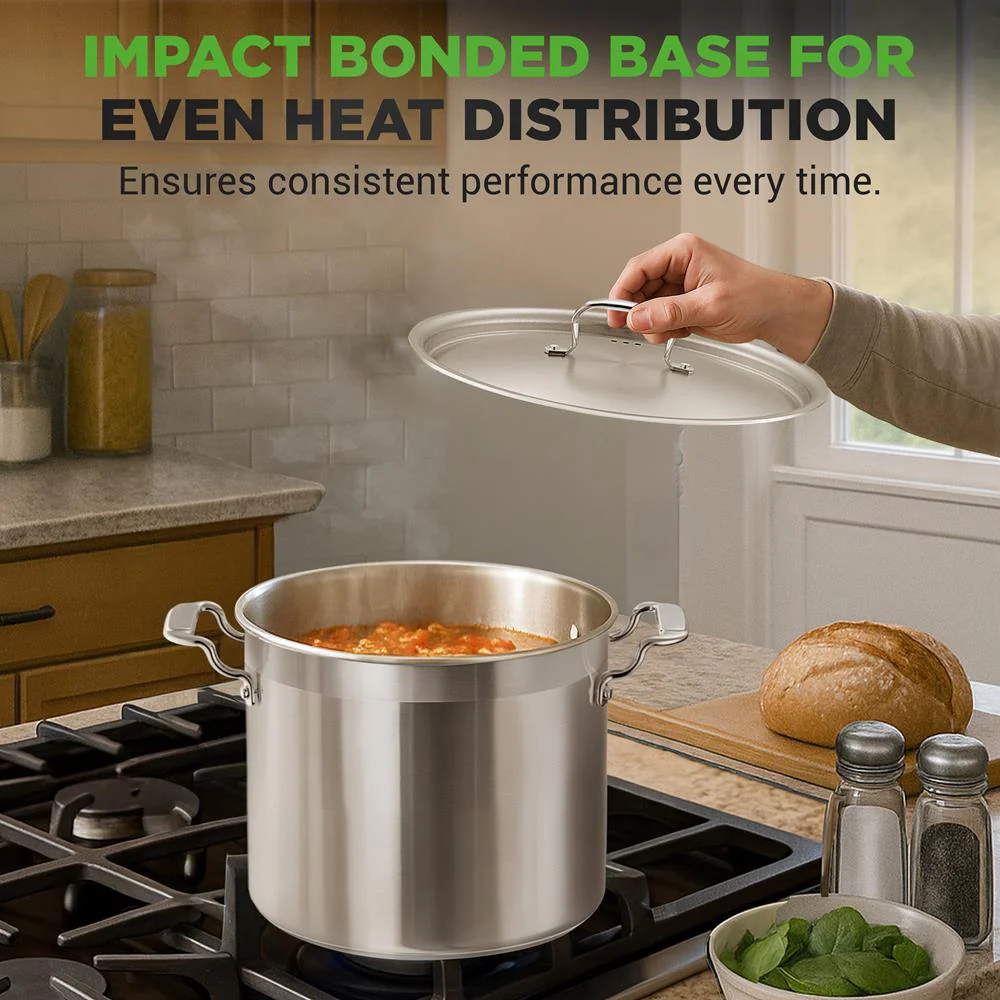 12-Quart Stockpot for Stew & Soup, Induction Compatible, Stainless Steel - Image 6