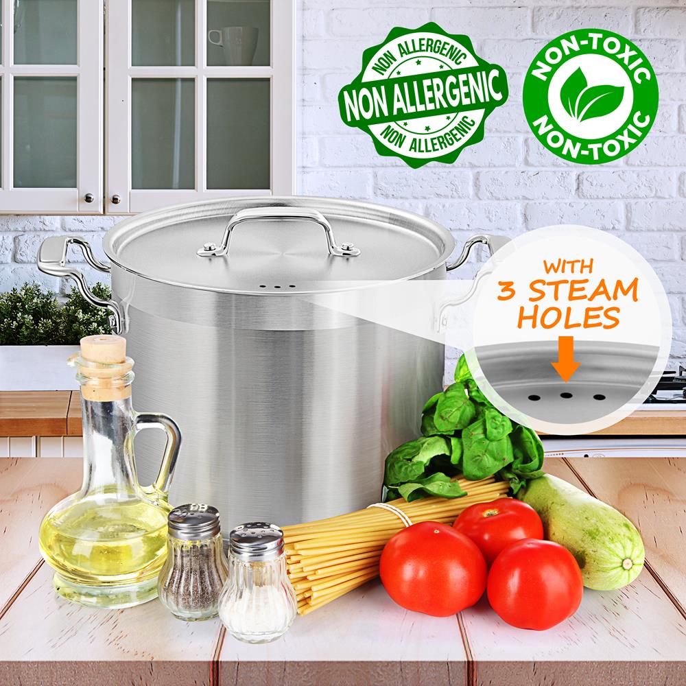 14 Qt Stock Pot - Even Heat, Induction Ready, Stainless Steel - Image 6