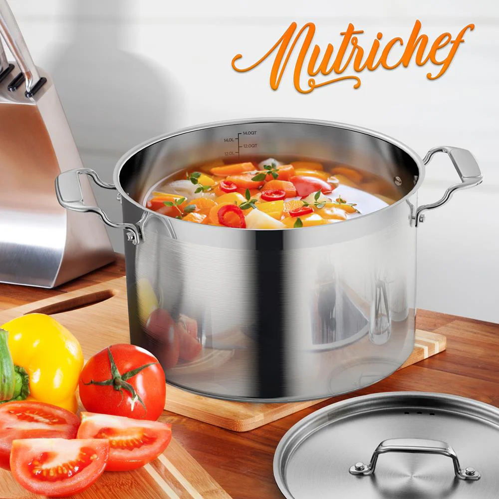 14 Qt Stock Pot - Even Heat, Induction Ready, Stainless Steel - Image 7