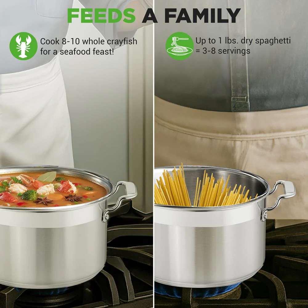 5-Quart Stockpot for Even Heat, Stainless Steel, Induction Compatible - Image 4