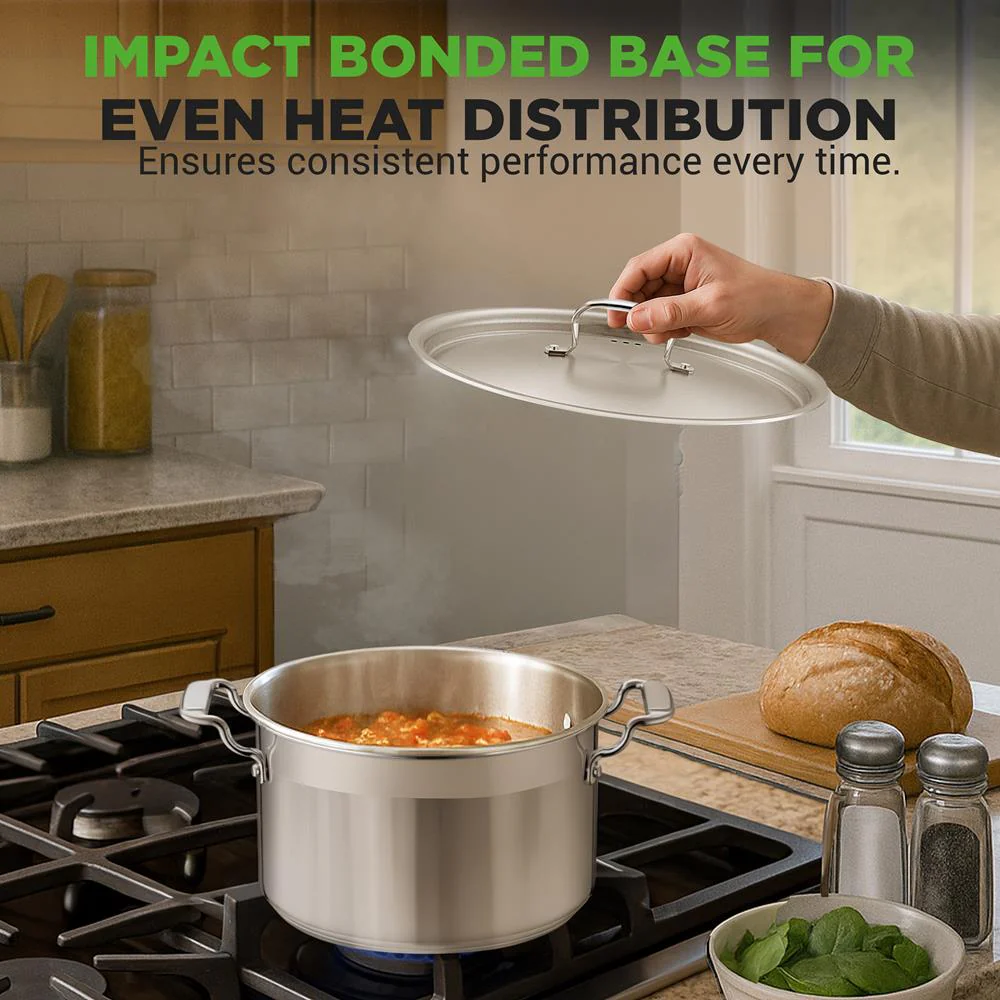 5-Quart Stockpot for Even Heat, Stainless Steel, Induction Compatible - Image 6