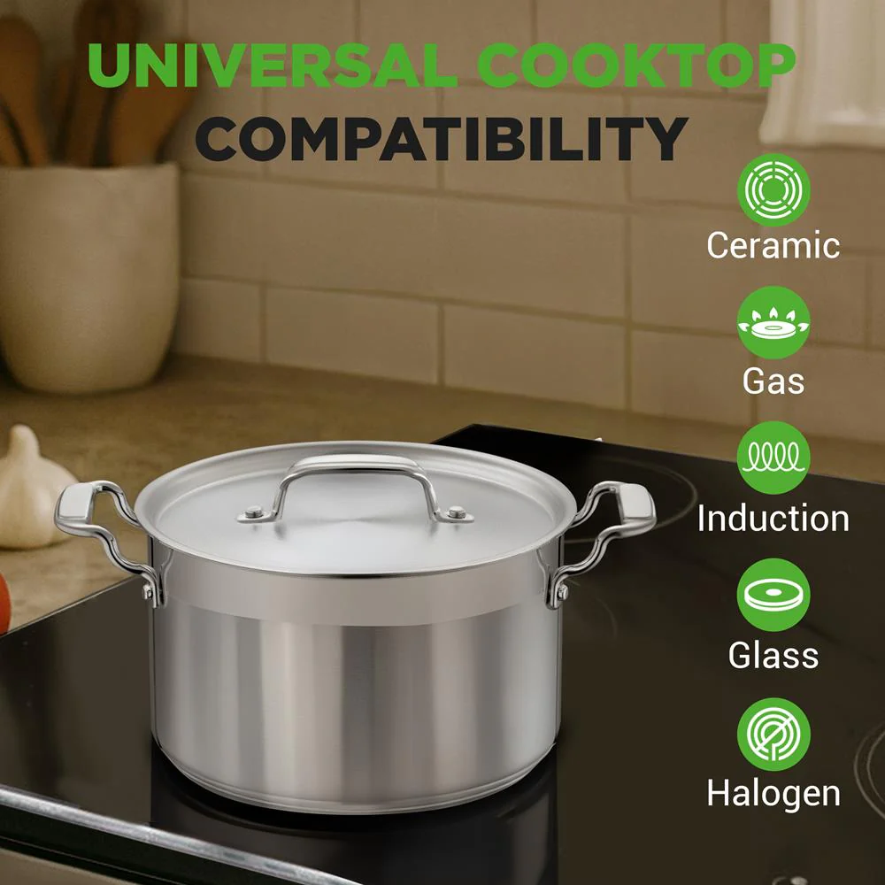 5-Quart Stockpot for Even Heat, Stainless Steel, Induction Compatible - Image 7