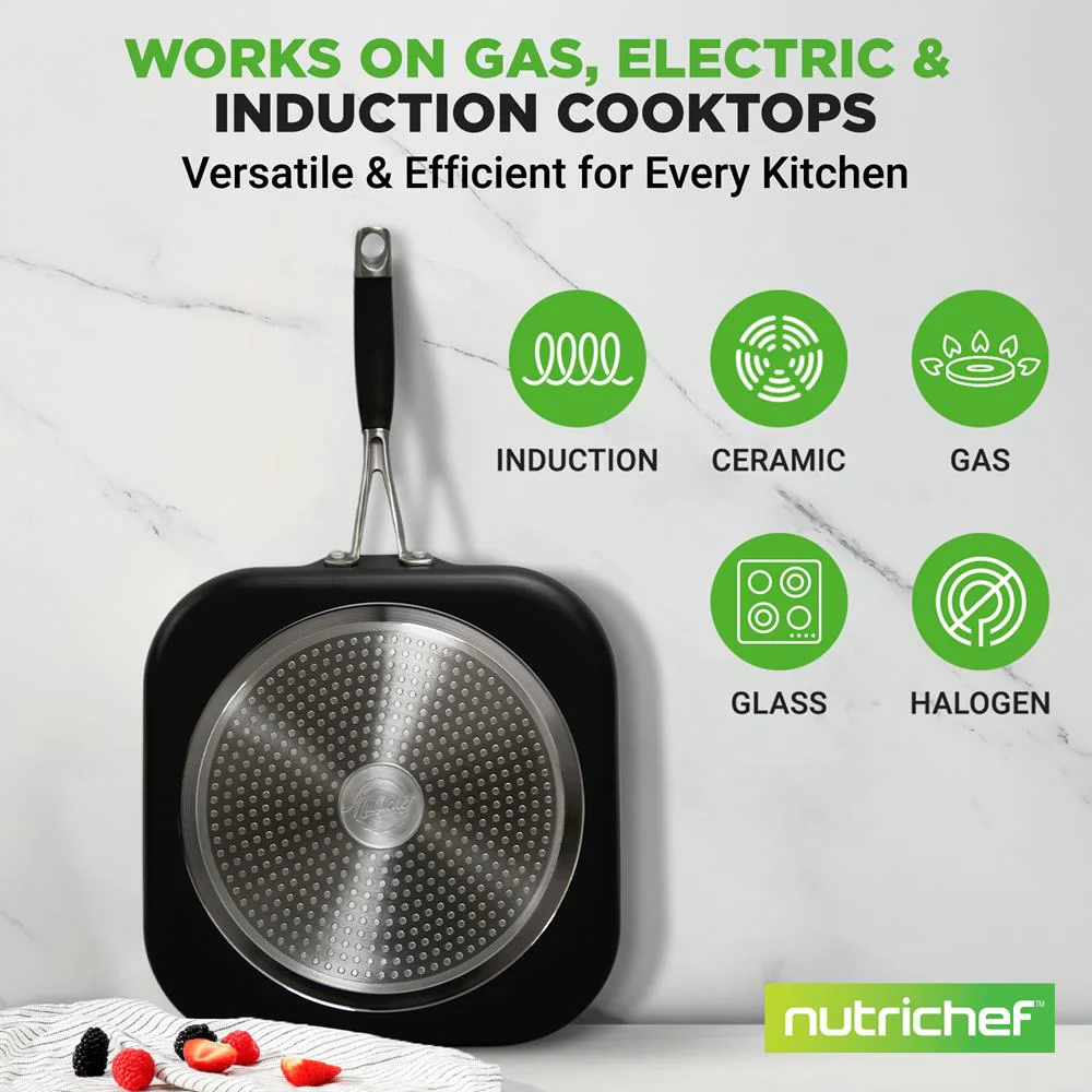 Copper Griddle Pan Non-Stick Coating Silicone Handle - Image 6
