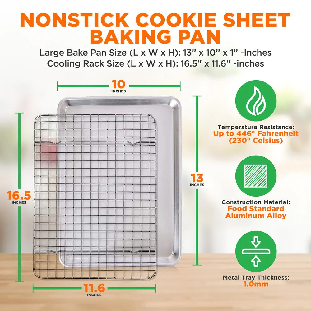 Big Baking Sheet Pan With Cooling Rack - Image 2