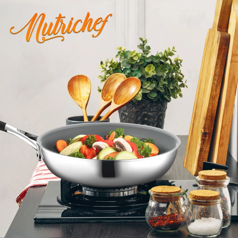 12-Piece Stainless Steel Cookware Set, Non-Stick Ceramic, Even Heat - Image 8