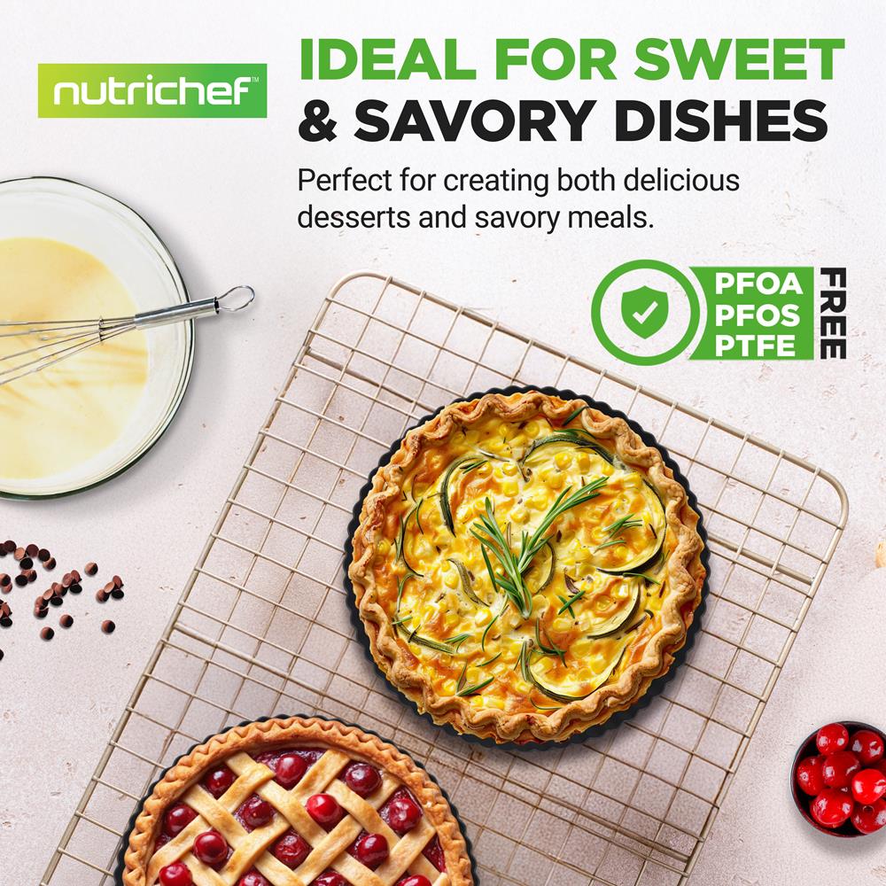 2 Round Tart Pans, Nonstick Carbon Steel, Removable Base, 9 Inch - Image 5